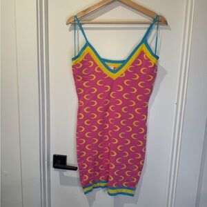 Soi Studio Pink and Yellow Patterned Dress